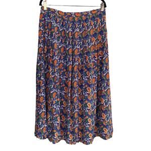 Vintage Nordstrom Freedberg Midi Length Paisley Print Skirt Size 18